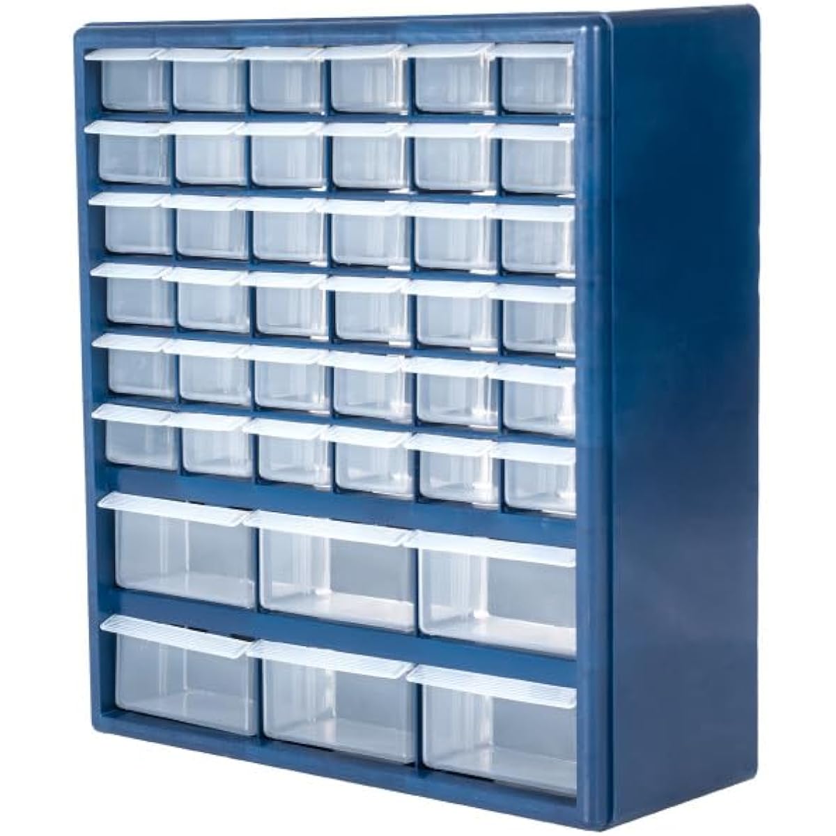 Plastic Storage Drawers – 42 Compartment Organizer – Desktop or Wall Mount Container for Hardware, Parts, Crafts, Beads, or Tools by Stalwart, 10 Targets