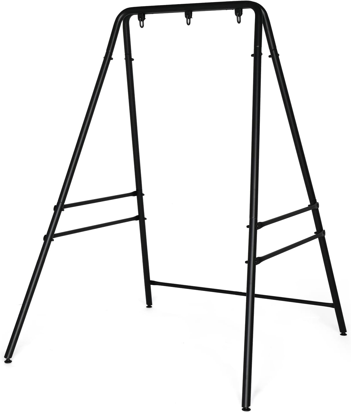 ONCLOUD Upgraded Hammock Chair Stand Metal Swing Stand Frame, Heavy Duty Steel Hammock Stand Only for Porch, Backyard, Indoor or Outdoor, Black
