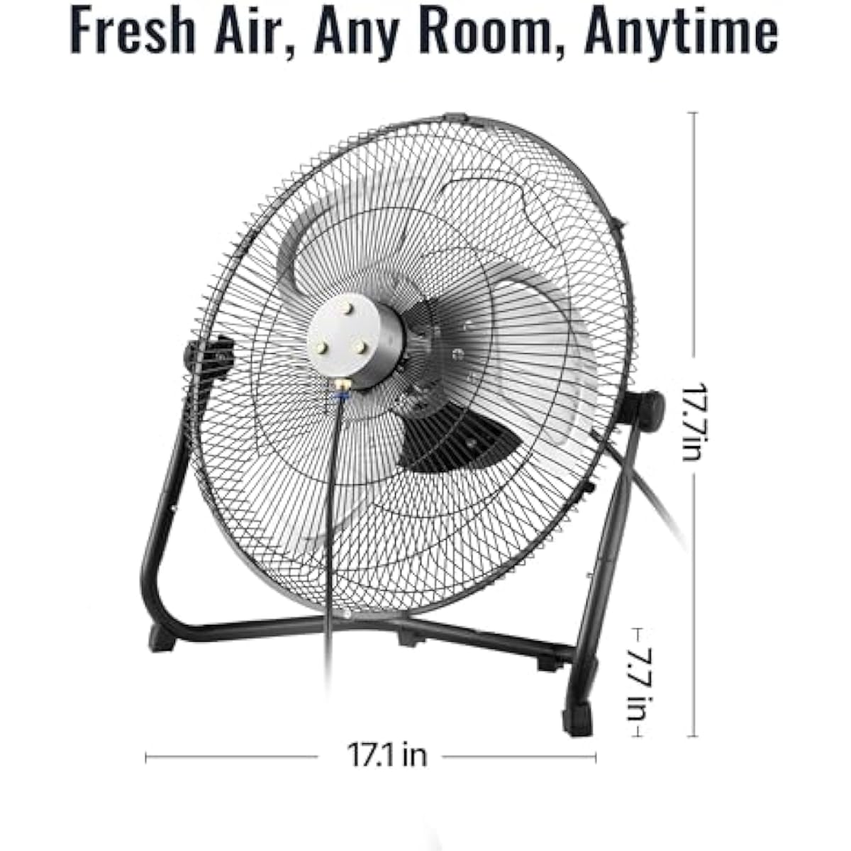 14" Misting Fan, Magnetic Misting Wall-Mounted Fans for Outside, Up to 26ft Cooling Mist, 2-in-1 Floor Industrial Fan Mister, 3-Speed, 180° Adjustable Tilt, Portable for Patio, Backyard