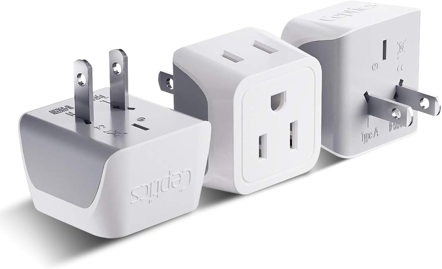 Ceptics Universal Travel Adapter, 45W International Power Adapter with PD & QC 3.0 Dual USB-C, 3 USB Travel Adapter Worldwide, Type I C G A Outlets 110V 220V A/C - EU Euro US UK (11-KU)