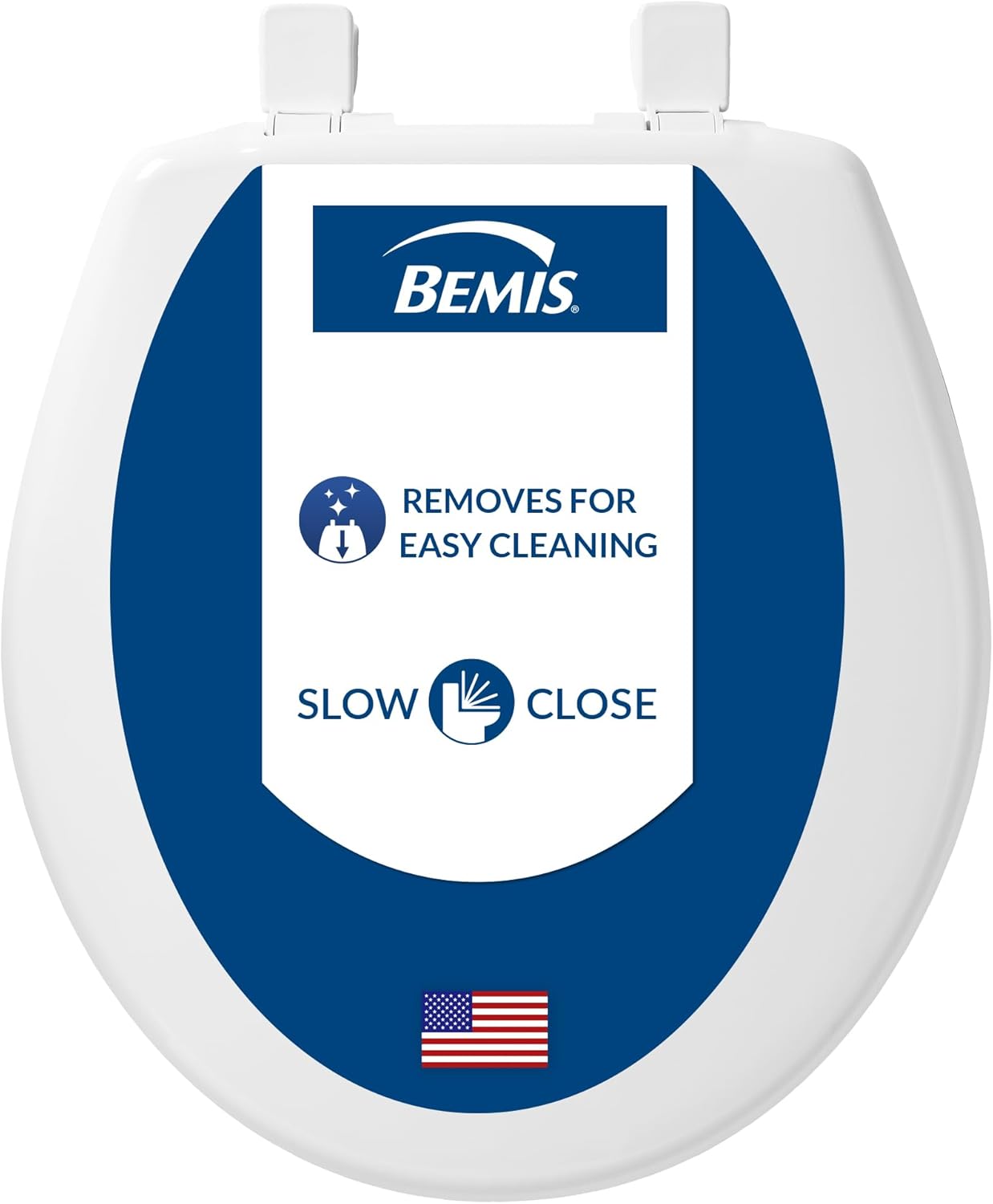 Bemis 1500EC 390 Lift-Off Wood Elongated Toilet Seat, Cotton White (Pack of 1)