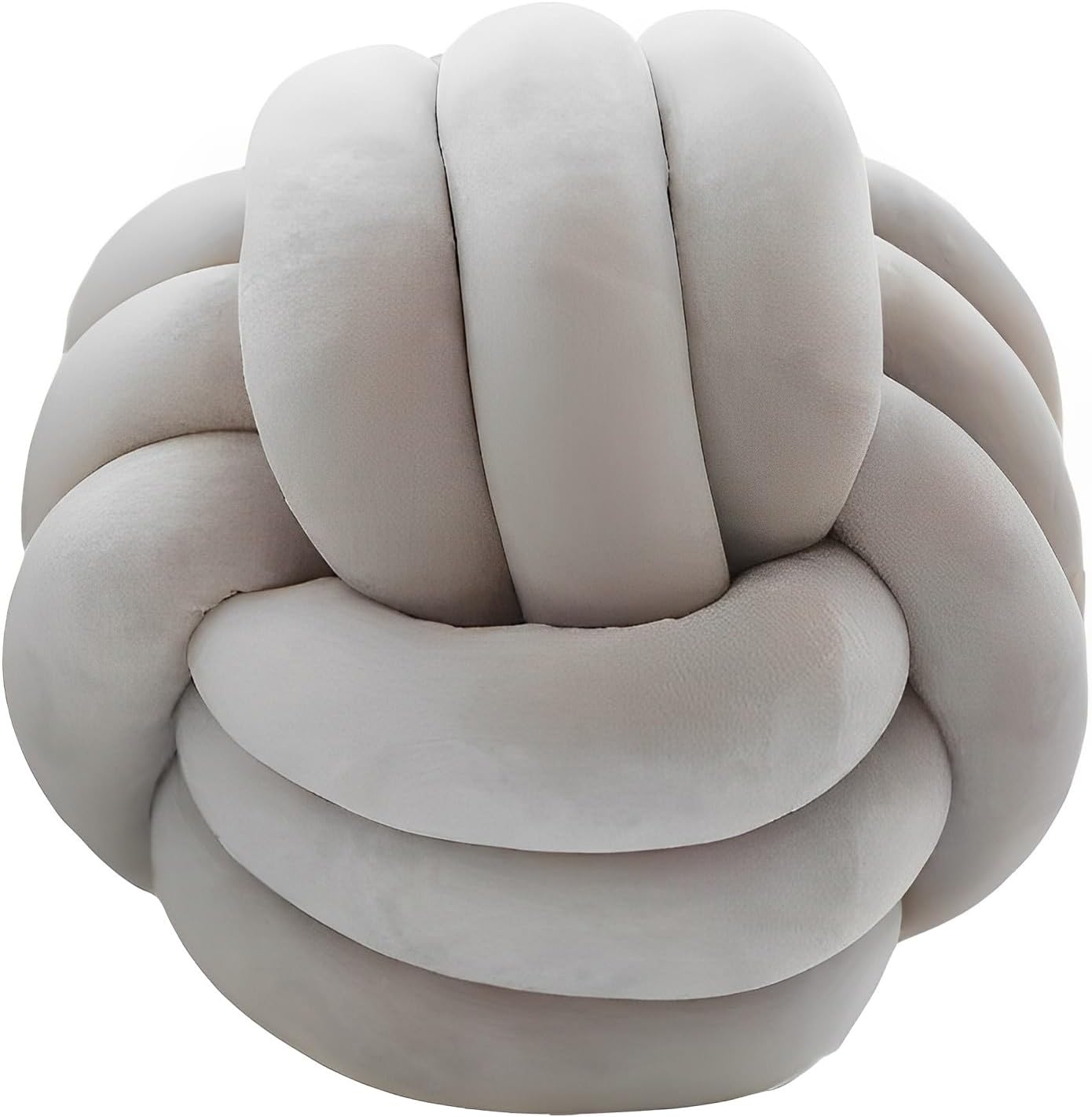 Knot Pillow Ball Round Cushion Pillows, Children Room Decoration Plush Toys Calming Stress Relief Toy (Yellow,8.5in/22cm)