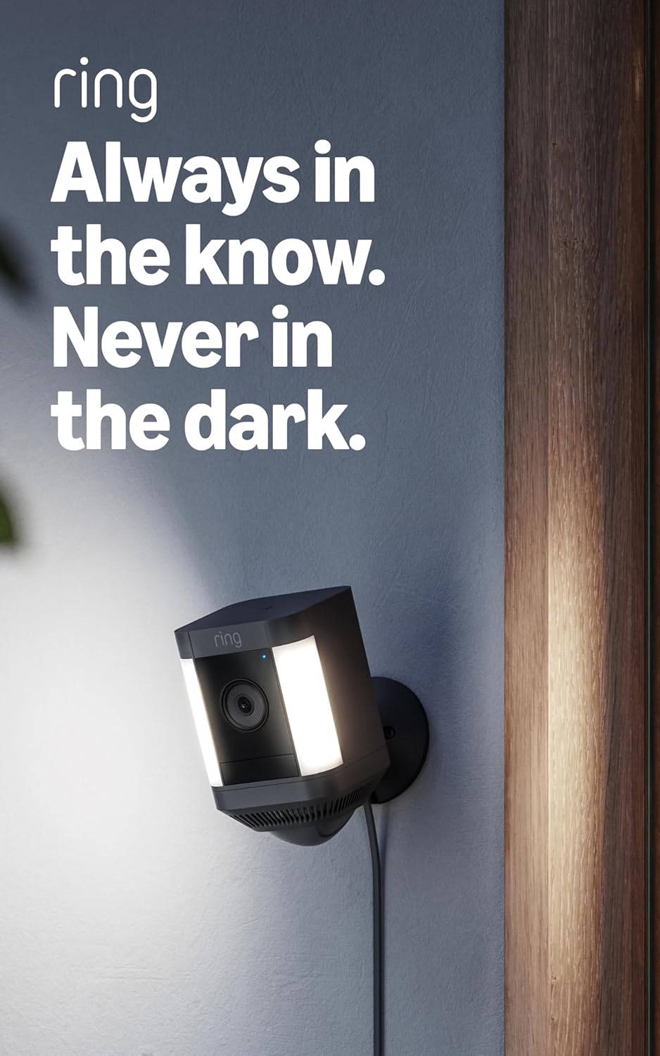 Ring Spotlight Cam Plus, Battery (newest model), Home or business security with HD video, Two-Way Talk, Color Night Vision, and Security Siren, White