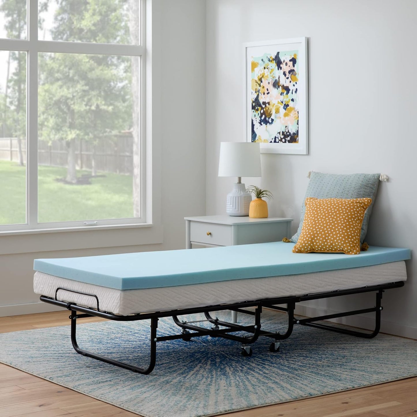 Linenspa Memory Foam Mattress Topper, Queen Size - 2 Inch Gel Infused Memory Foam - Plush Feel - Cooling and Pressure Relieving - CertiPUR Certified