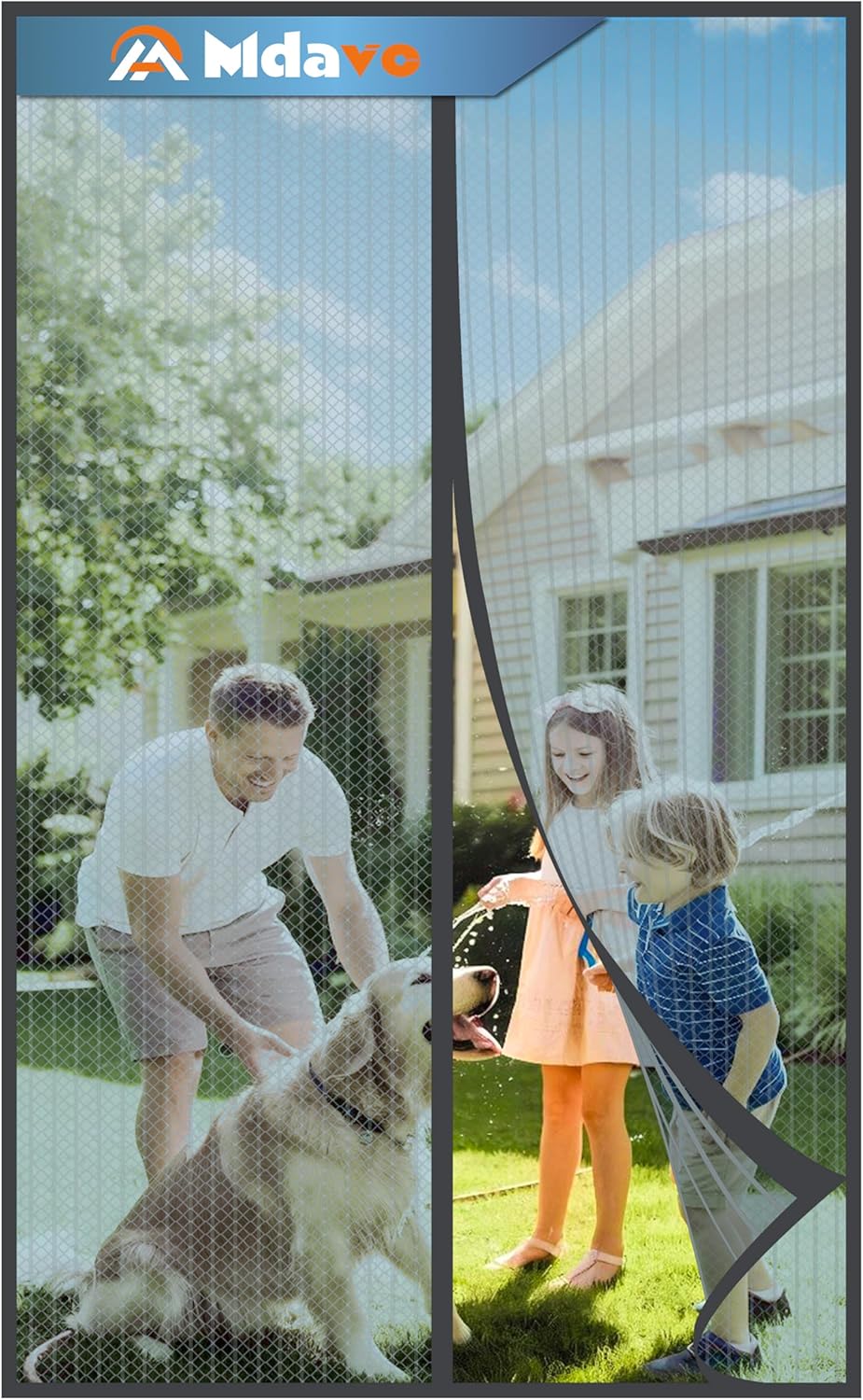 Mesh Screen with Magnetic Closure-Keeps Bugs Out Let Breeze in, Heavy Duty - Pet and Kid Friendly, Works with Front, Sliding Doors (38 x 82 Inch)