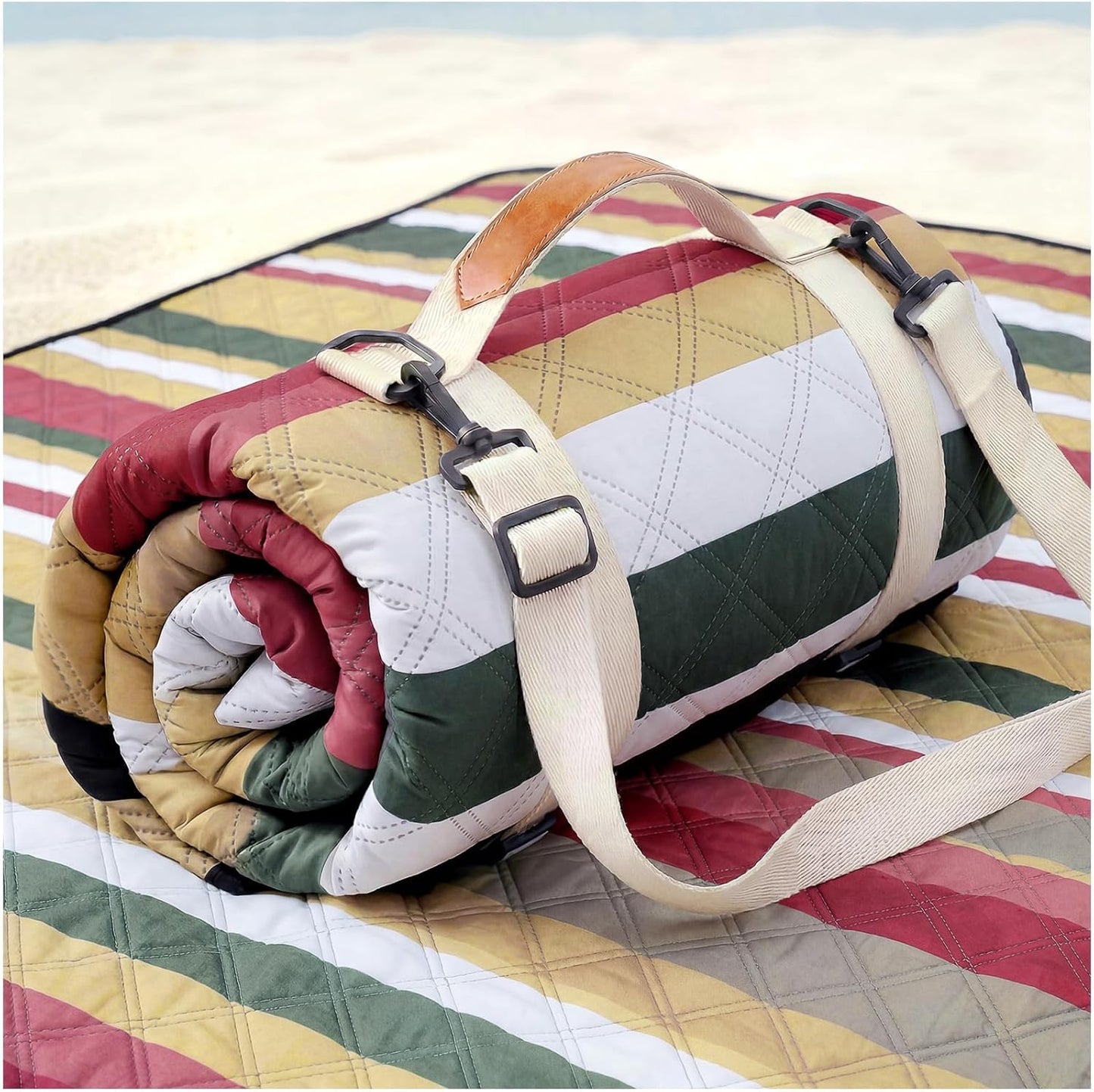 Genovega Waterproof Picnic Blanket Beach Outdoor Camping Mat Extra Large Foldable Cute Big Travel Essential Accessories Gift Park Patio Lawn Garden Grass Ground PlayMusic Festival Concert Must Have