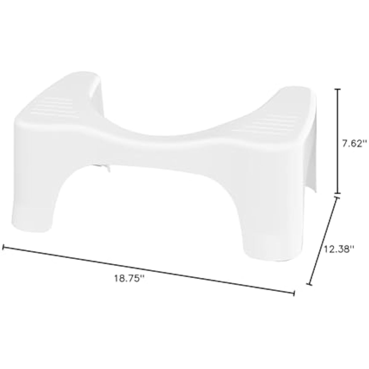 Squatty Potty Simple Curve Bathroom Toilet Stool 7" White