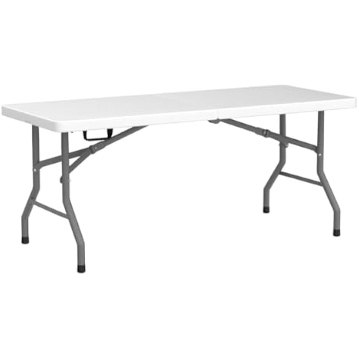 FDW Folding Half Portable Foldable Table for Parties Backyard Events (White, 6 FT 70 * 29) (White, 6 FT)