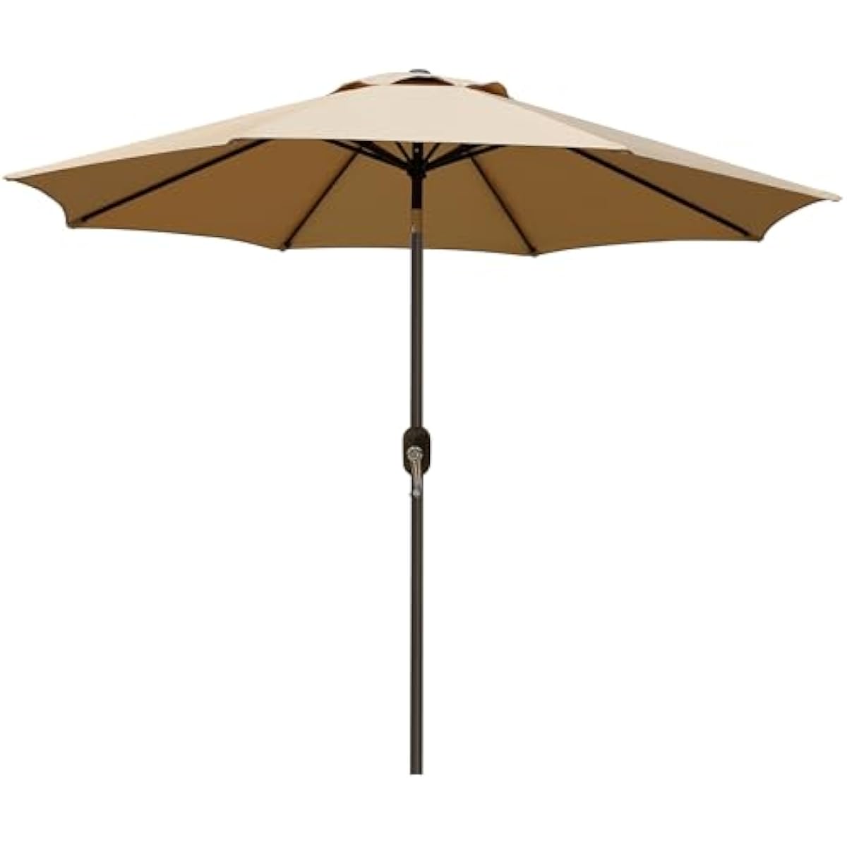 Blissun 9' Outdoor Patio Umbrella, Outdoor Table Umbrella, Yard Umbrella, Market Umbrella with 8 Sturdy Ribs, Push Button Tilt and Crank
