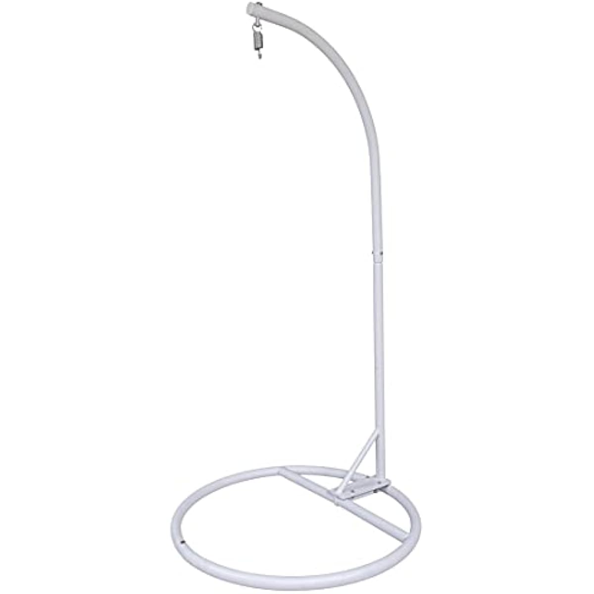 Round Base Heavy Duty Hanging Stand - Powder Coated Hammock Stand for Hammock Chair, Indoor and Outdoor (White)