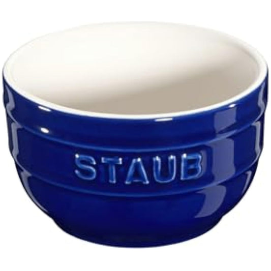 STAUB Ceramic Prep Bowl Set, 2-piece, Dark Blue