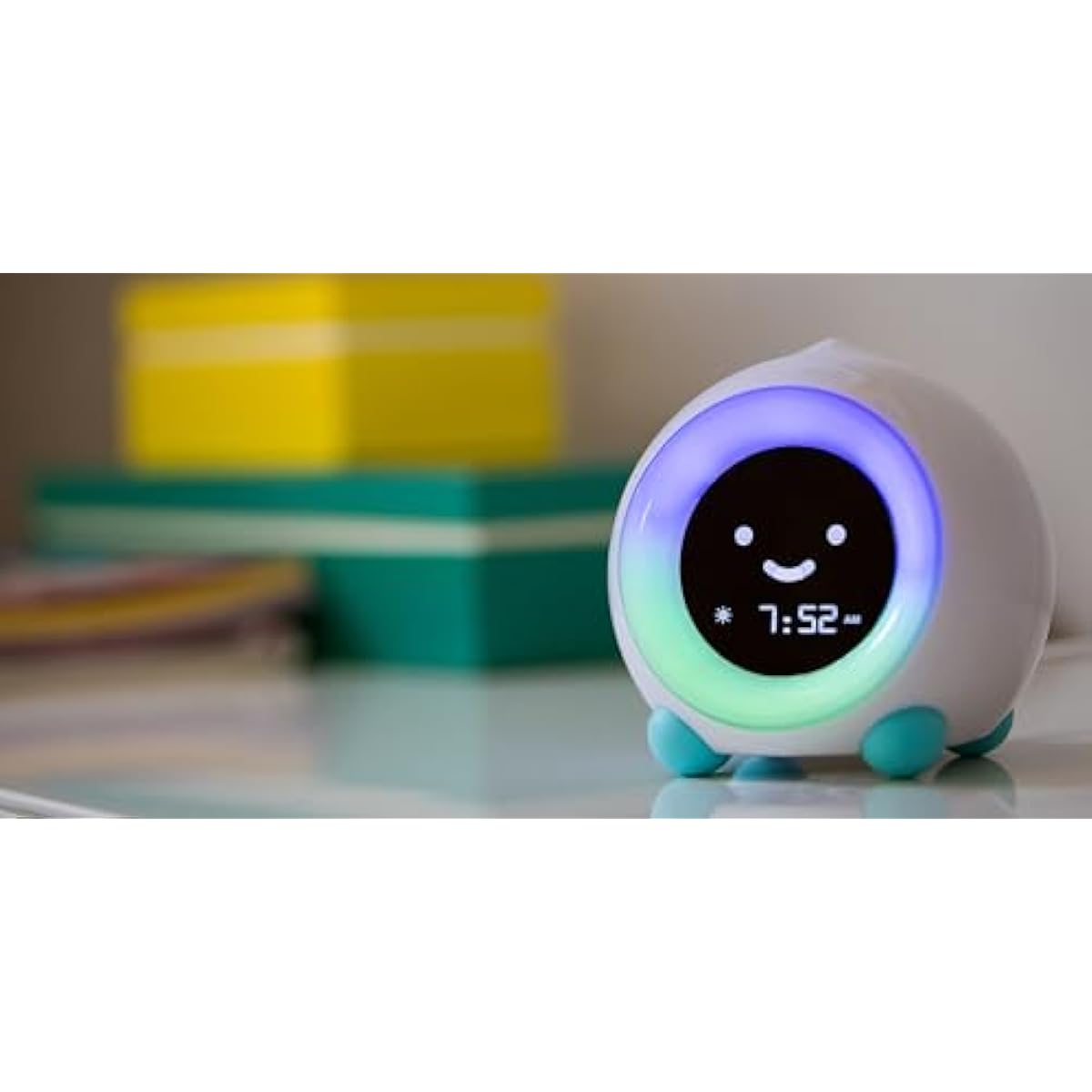 LittleHippo Mella: Kids Alarm Clock, Ready to Rise Children's Sleep Trainer, Night Light, Sound Machine and OK to Wake for Toddlers and Kids - Arctic Blue (Updated 2025)