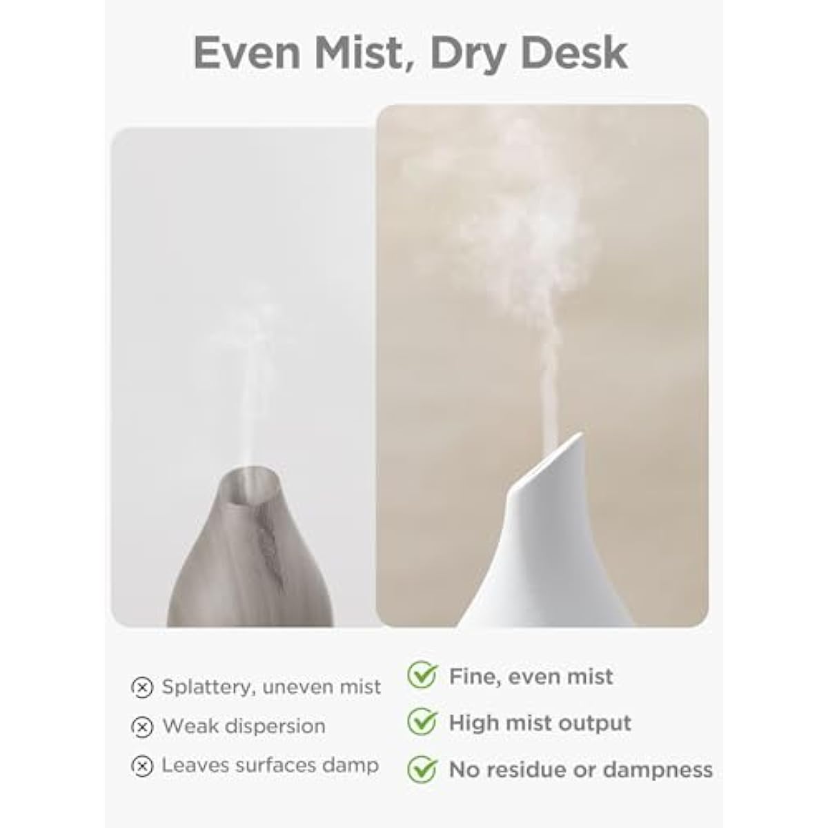 InnoGear Essential Oil Diffuser, 150ml Ceramic Diffuser Handcrafted Stone Aromatherapy Diffusers Ultrasonic Cool Mist Humidifier Vaporizer 2 Mist Modes Waterless for Home, White Vase-Shaped Ceramic