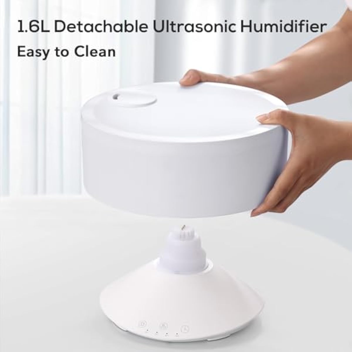 Large Humidifiers Easy to Clean,1.6L, Essential Oil Diffuser, Colorful Light,Ultrasonic Top Fill Cool Mist Humidifiers for Bedroom Baby Plants,Ultra Quiet,Last up to 20 Hrs,Levoair