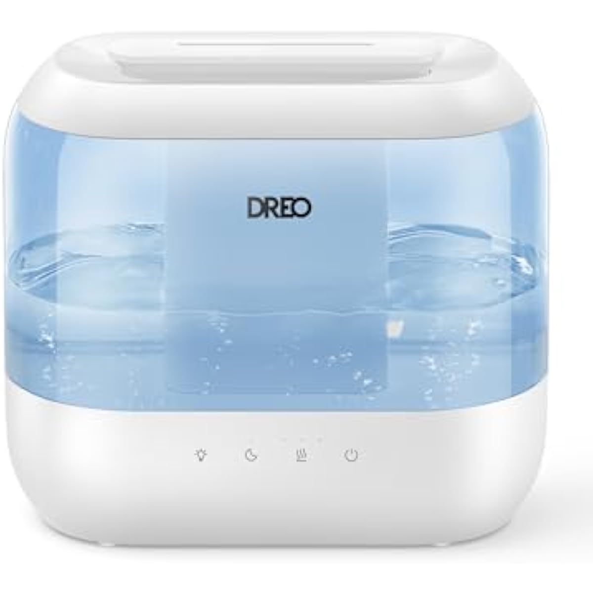 Dreo Humidifiers for Bedroom, 4L Top Fill for Large Room, 36H Runtime, 28 dB Quiet Supersized Cool Mist Air Humidifier for Baby Nursery, Plants, Indoor, Night Light, Easy to Clean & Fill, Blue