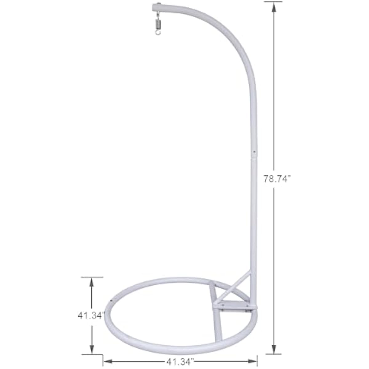 Round Base Heavy Duty Hanging Stand - Powder Coated Hammock Stand for Hammock Chair, Indoor and Outdoor (White)