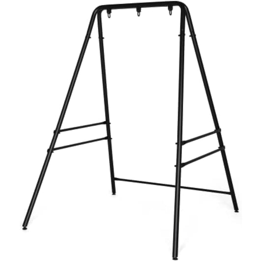 ONCLOUD Upgraded Hammock Chair Stand Metal Swing Stand Frame, Heavy Duty Steel Hammock Stand Only for Porch, Backyard, Indoor or Outdoor, Black