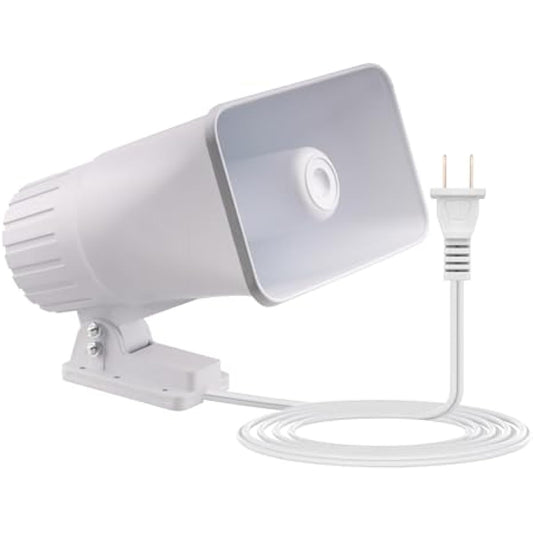 Nippon America High Decibel High Power Outdoor Alarm Security Siren (TC-S7545-110), Long Range, 80 Watts, 120 Decibels, Remotely Activate with Wi-Fi Socket (Sold Separately)