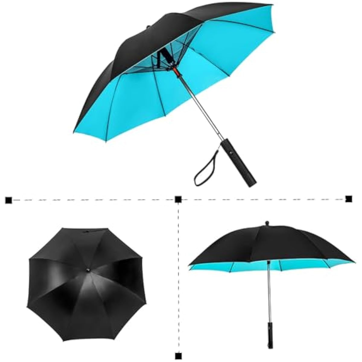 Umbrella with Fan and Mist Spray, 2025 upgraded UV Blocking Umbrella with Fan and Mister for Summer outdoor activities