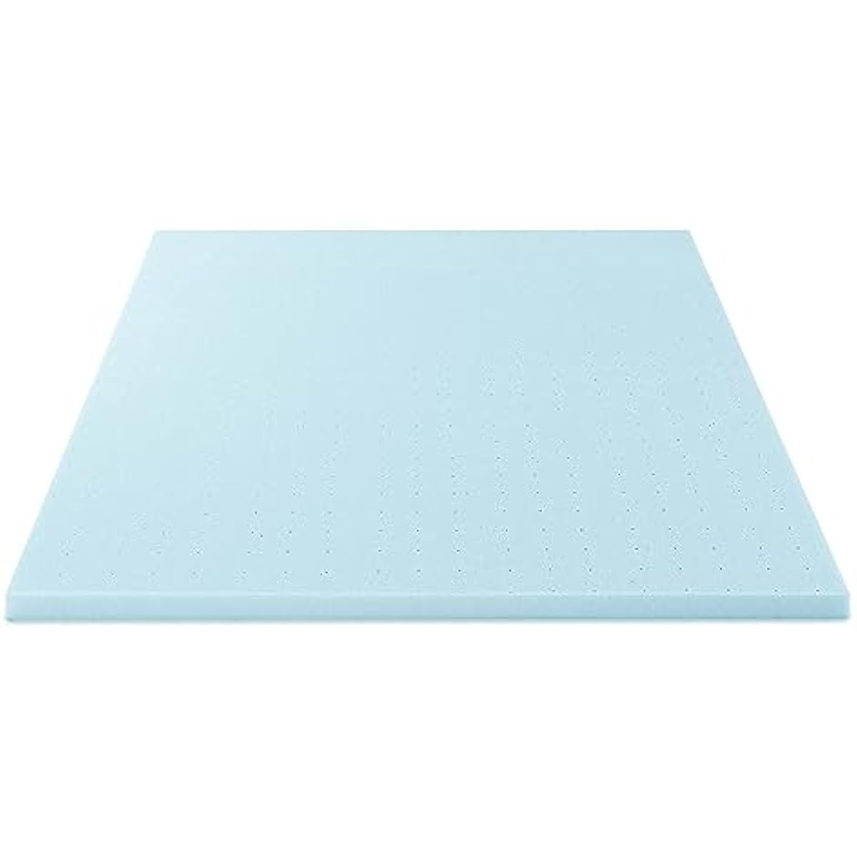 Best Price Mattress 1.5 Inch Ventilated Memory Foam Mattress Topper, Cooling Gel Infusion, CertiPUR-US Certified, Dorm Essentials, Queen