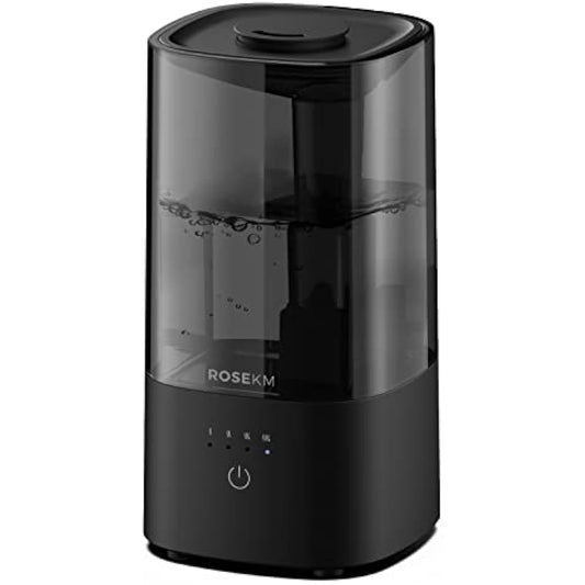 Humidifiers for Bedroom, 2.0L Cool Mist Humidifier for Home Plant and Baby Nursery, Quiet Ultrasonic Humidifier with 360° Nozzle, Auto Shut-Off, Filterless, Black