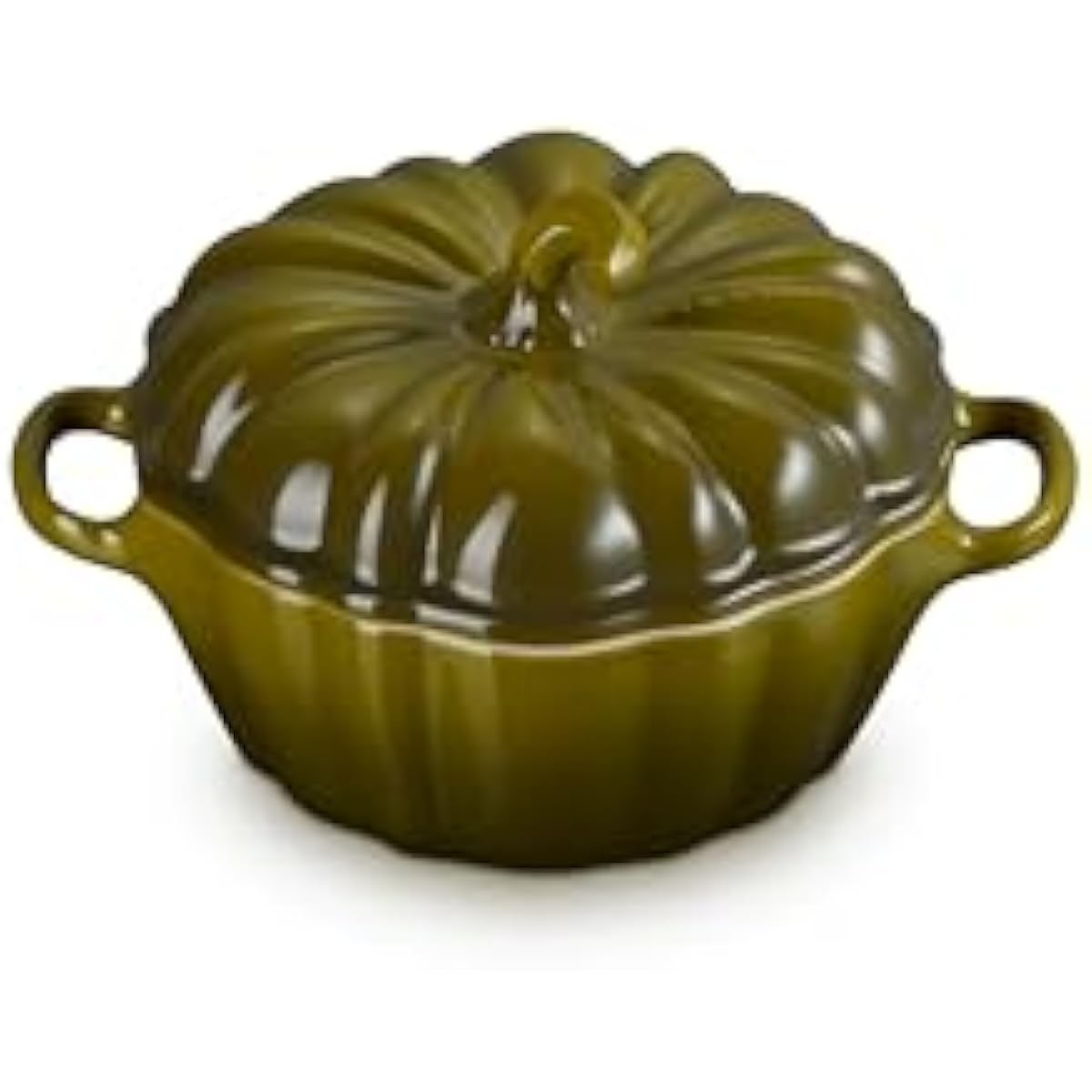 Le Creuset Stoneware Pumpkin Mini Cocotte, 12 oz., Olive