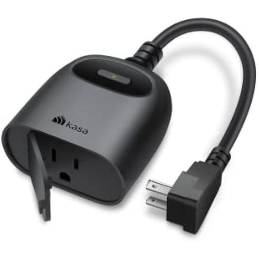Kasa Outdoor Smart Plug, Smart Home Wi-Fi Outlet Timer, Max Load 15A/1875W, IP64 Weather Resistance, Compatible with Alexa, Google Home & SmartThings, No Hub Required, ETL Certified(KP401)
