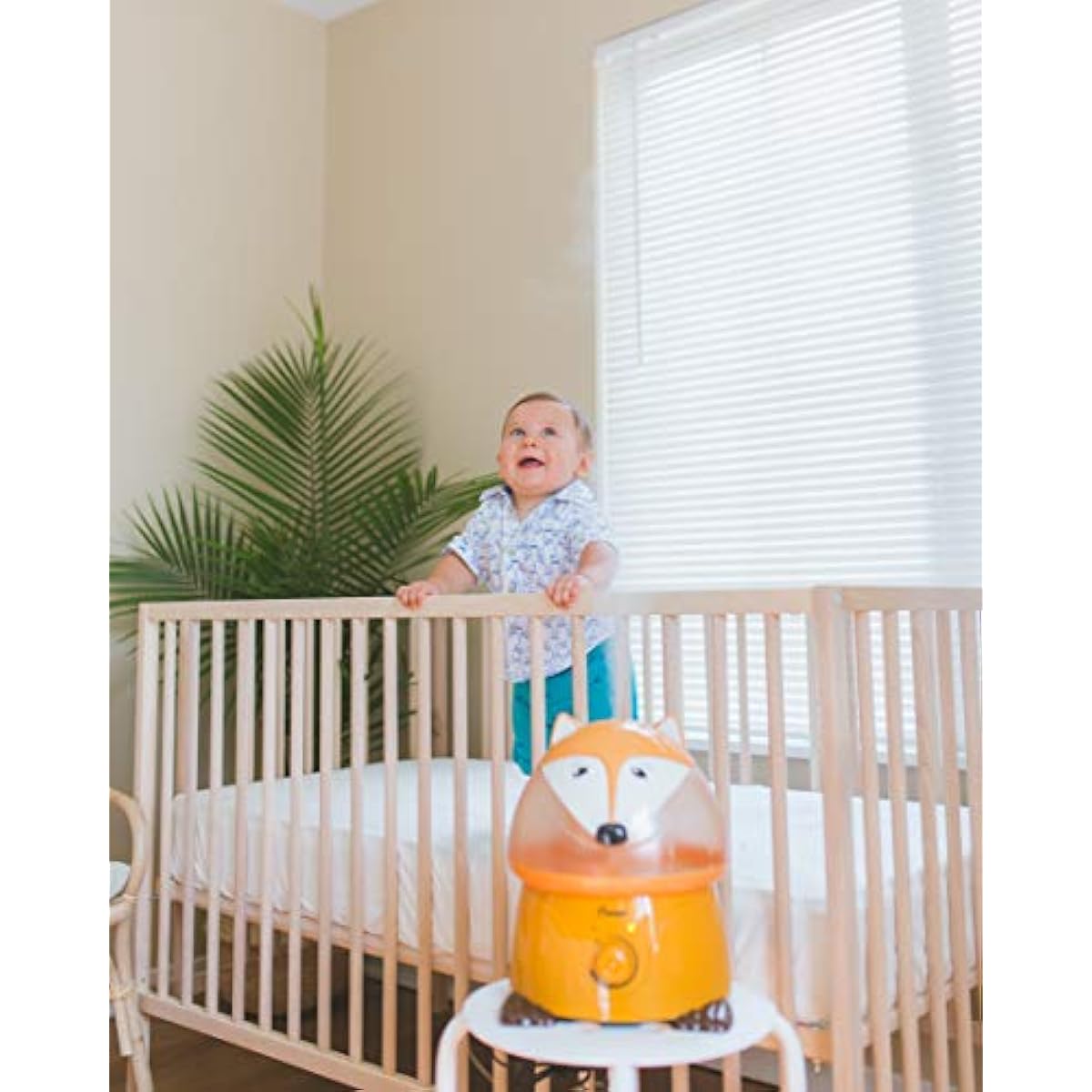 Crane 1 Gallon Animal Cool Mist Ultrasonic Humidifier for Kids' Bedroom and Nursery, Automatic Shut off, Adjustable Output, Fox