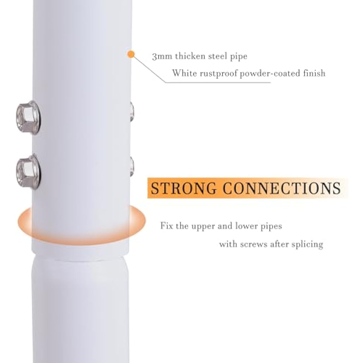 Round Base Heavy Duty Hanging Stand - Powder Coated Hammock Stand for Hammock Chair, Indoor and Outdoor (White)