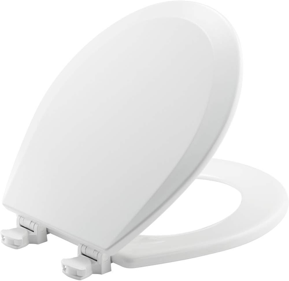 Bemis 1500EC 390 Lift-Off Wood Elongated Toilet Seat, Cotton White (Pack of 1)