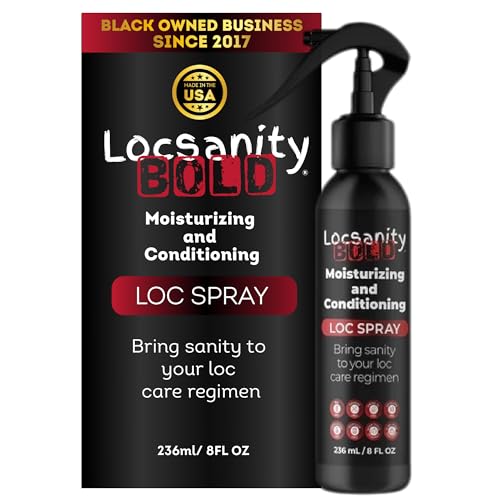Locsanity Loc Spray BOLD Daily Moisturizing Spray for Locs, Dreadlocks - Lightweight Scalp & Hair Refresher, Natural Conditioning Spray for Dreads, Braids, Sisterlocks (8 fl oz)