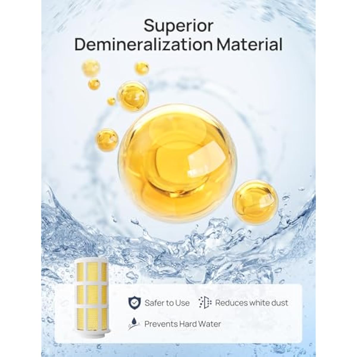 DREO Scale-Inhibitor Cartridge 3-Pack for Humidifiers, Compatible with Dreo Humidifiers HM512S/713/713S/717S, Prevent Mineral Build-up, Filter Hard Water, Eliminate White Dust