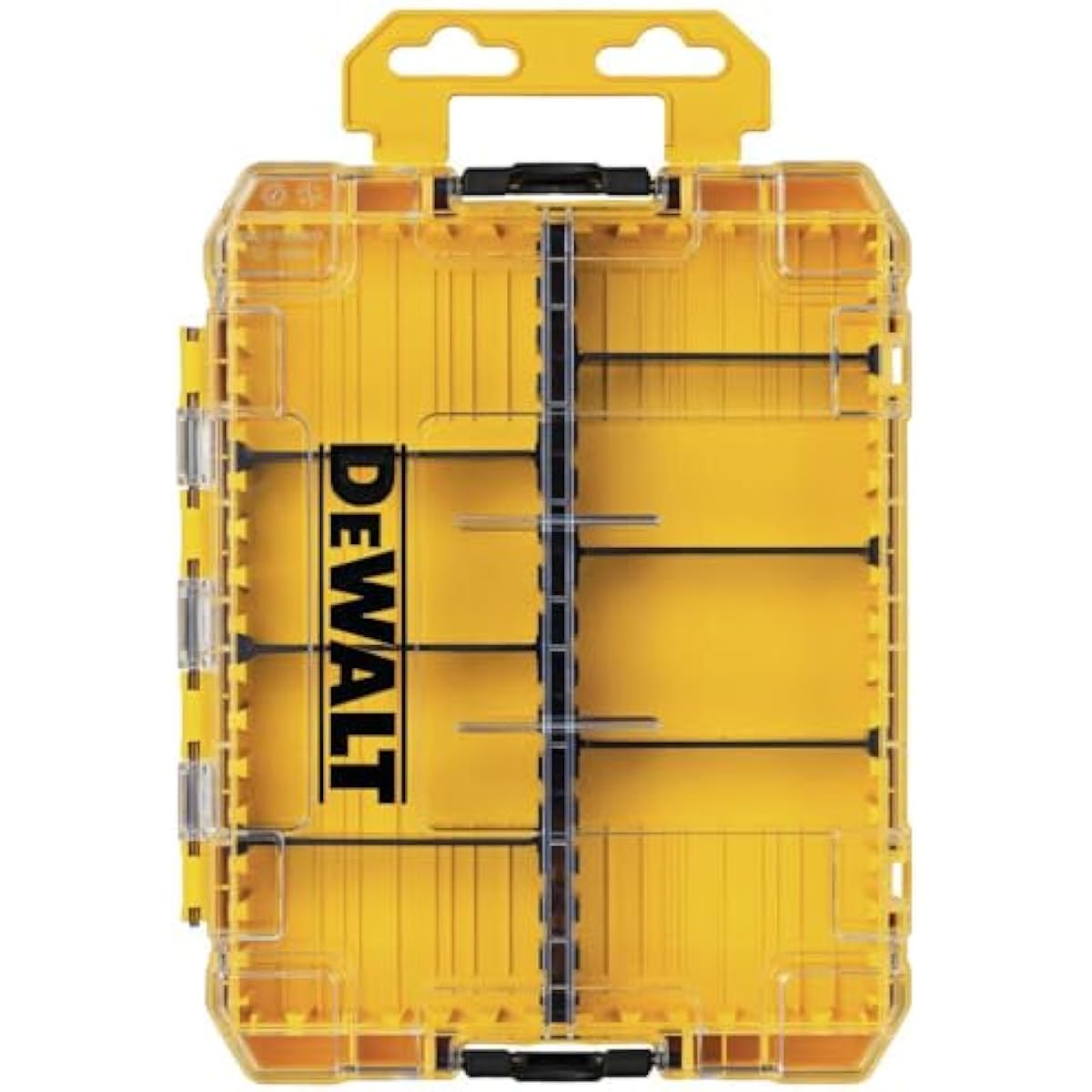 DEWALT Tool Box, Medium 8-Compartments Small Parts Organizer, Portable Tough Case Screw Organizer Toolbox with Customazible Dividers (DWAN2190)