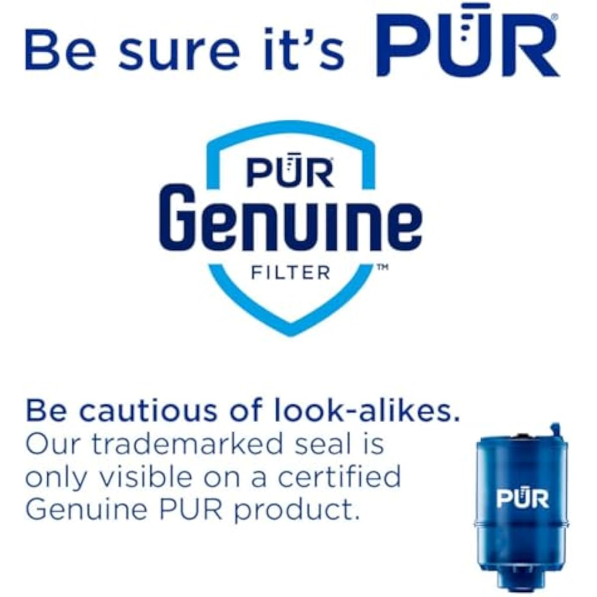 PUR PLUS Faucet Mount Replacement Filter 2-Pack, Genuine PUR Filter, 3-in-1 Powerful, Natural Mineral Filtration, Lead Removal, 6-Month Value, Blue (RF99992)