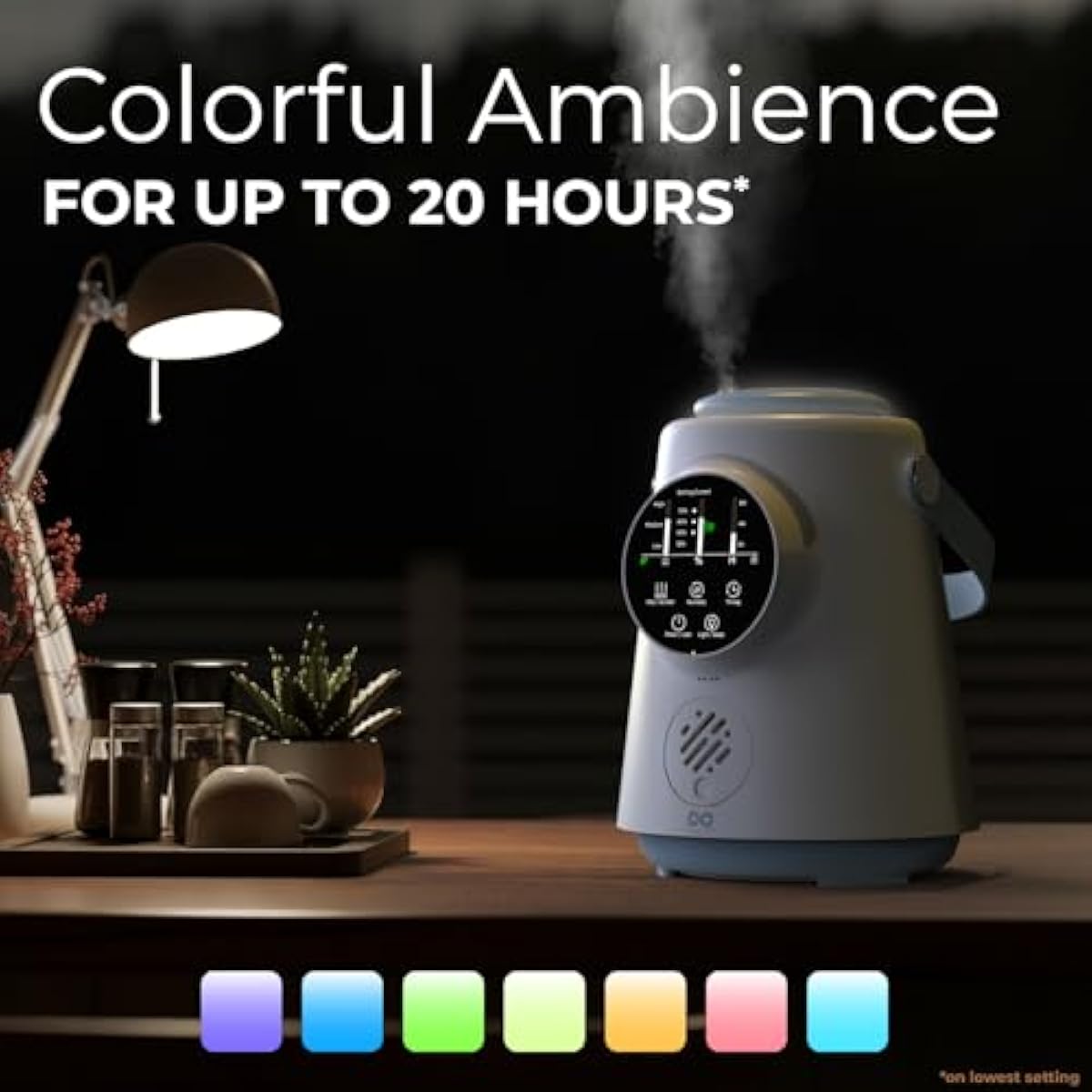Everlasting Comfort 2.5L Top Fill Humidifier – Upgraded Easy to Clean 20HR Runtime Cool Mist Air Moisturizer for Bedroom, Home, Nursery & Large Room, Whisper-Quiet Soothing Hydration for Baby & Kids