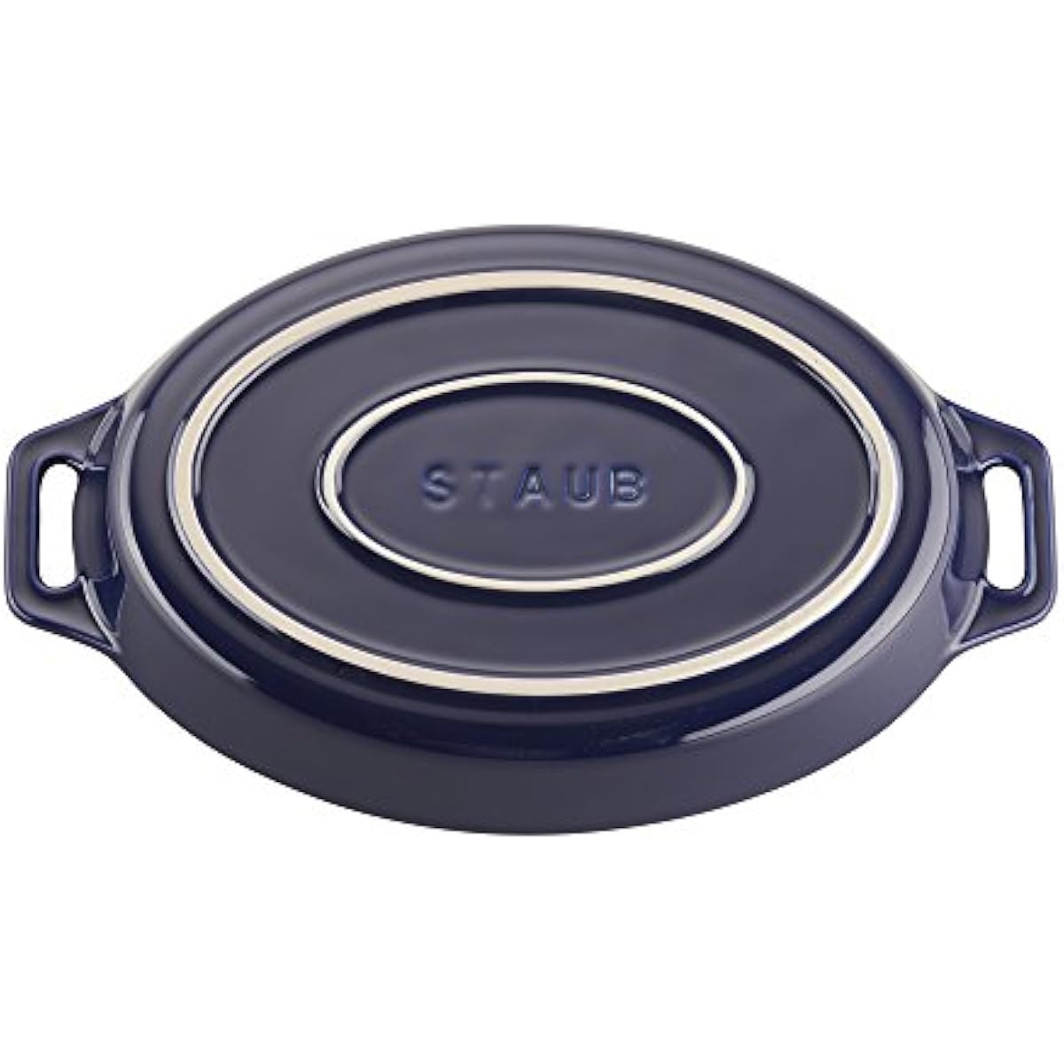 STAUB Ceramic Oval Baking Dish Set, 2-piece, Dark Blue