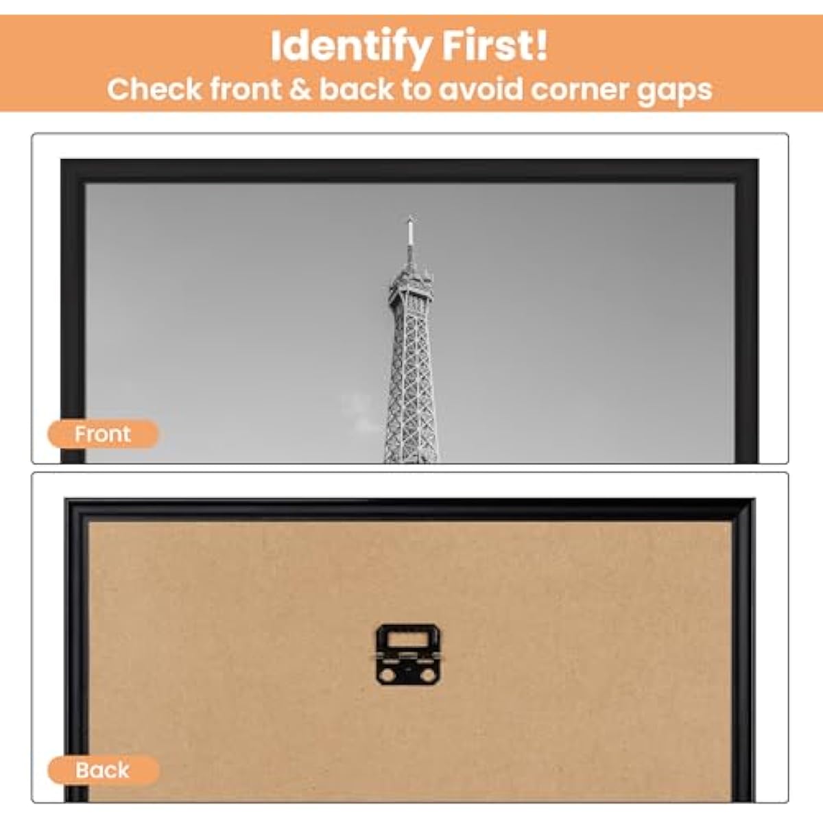 upsimples 16x24 Picture Frame Black 3 Pack, Scratch-Proof Poster Frames 16 x 24 for Photo Gallery - Slide-In Strips, Horizontal or Vertical Wall Mounting