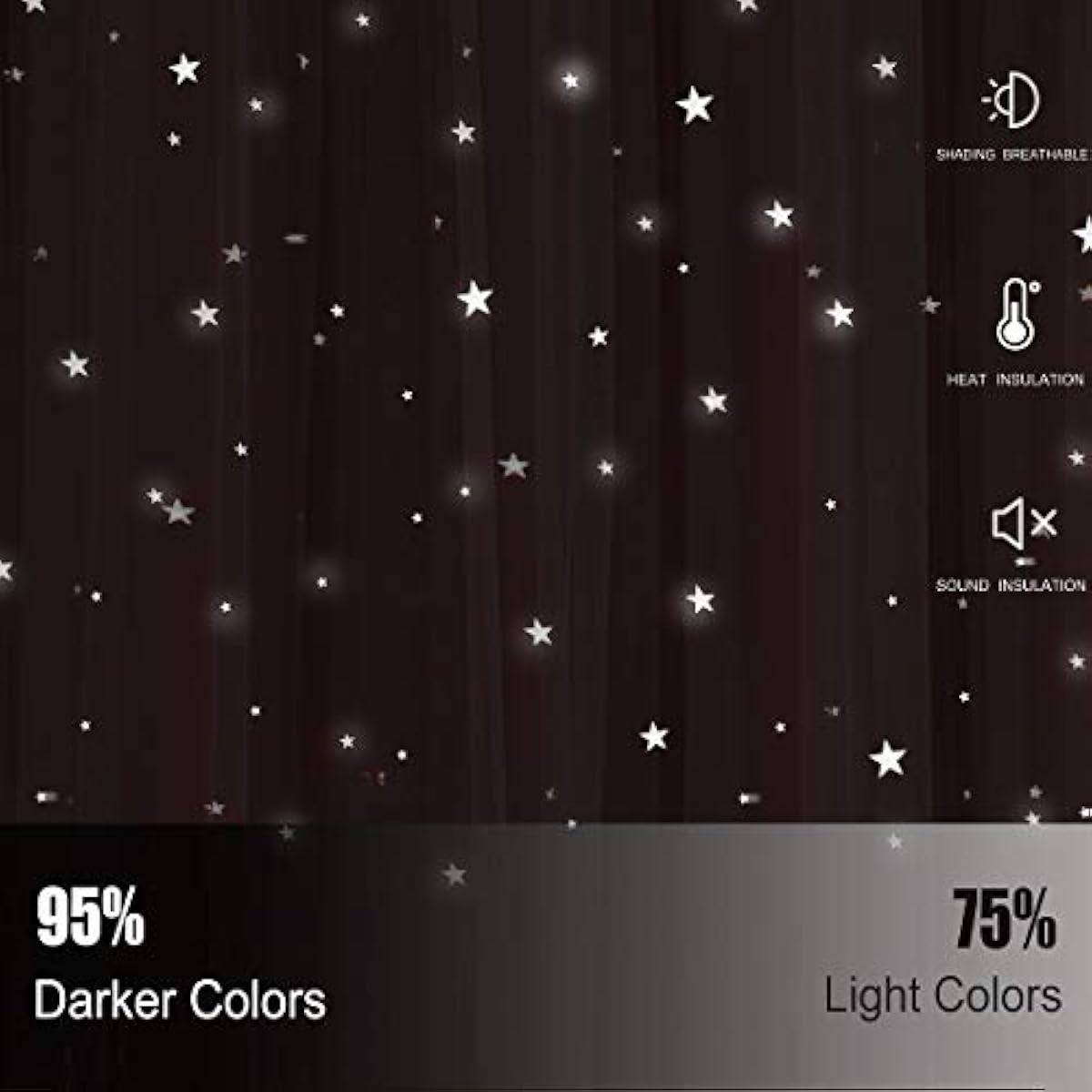 UNISTAR 2 Panels Stars Blackout Curtains for Bedroom Girls Kids Baby Window Decoration Double Layer Star Cut Out Aesthetic Living Room Decor Wall Home Curtain,W52 x L63 Inches,Pink