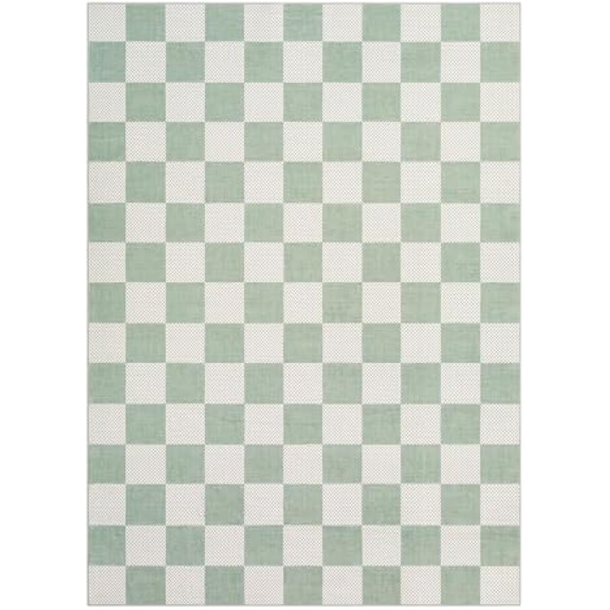 Checkered Sage Green 4x6 Washable Rug Geometric Diamond Dot Modern Soft Low-Pile Girls Small Rug for Bedroom Nursery Living Room Entryway Non-Slip TPE Backing