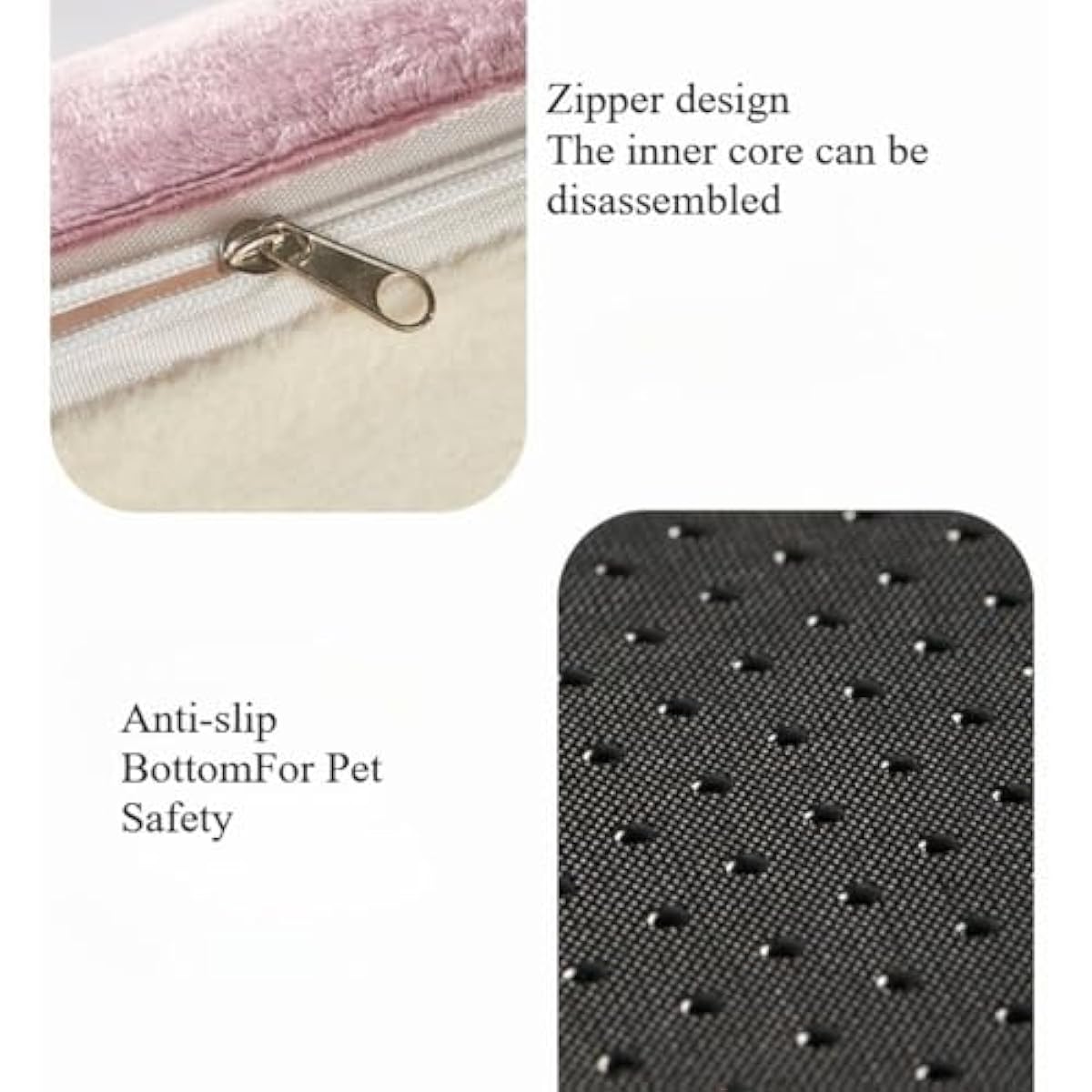 Warm Soft Cave Dog Bed & Cat Bed - Cute Indoor Pet Bed for Cats Up to 16 Lb, Small Dogs & Puppies, Cozy Cave Design for Cats and Puppies(Pink Rabbit,18.5''X14.17''X16.14'')