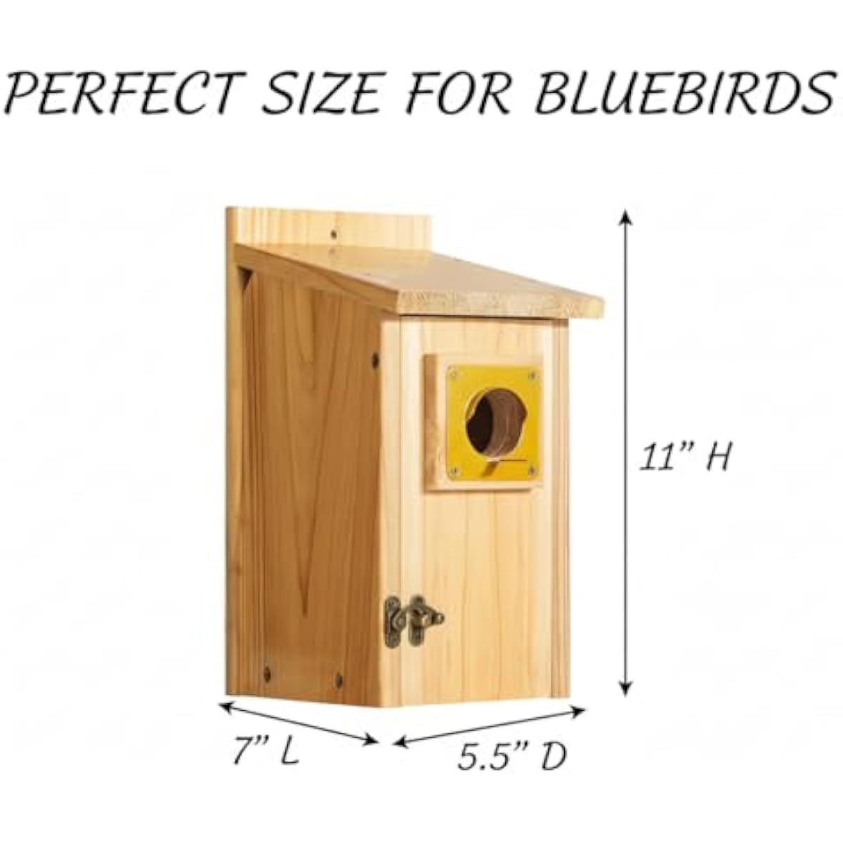 2 Pack Bird Houses for Outside Clearance with Copper Guard, Cedar Bird House Outdoor, Bluebird Finch Swallow Wren Chickadee Assembly Required，Lacquer Finished,Outdoor 5 Years Usage