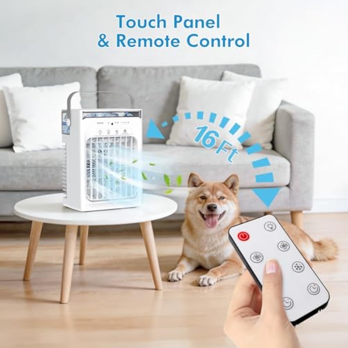Portable Air Conditioners, 4-Speed Mini Air Conditioner, 3-in-1 Personal Cooling Fan, Small AC Unit With 1000ml Water Tank, 2/4/6H Timer, USB Powered (5V 2A Adapter Included) for Bedroom Office Desk