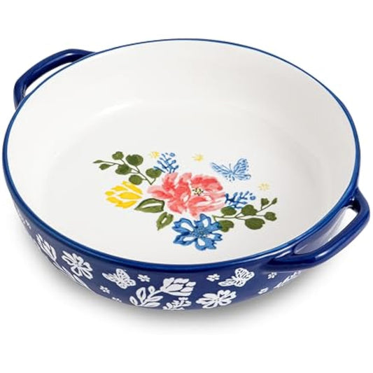 Wisenvoy Pie Pan Ceramic Pie Dish 9.8 Inches Pie Plate Porcelain Deep Dish Pie Pan Non-Stick Pie Pans