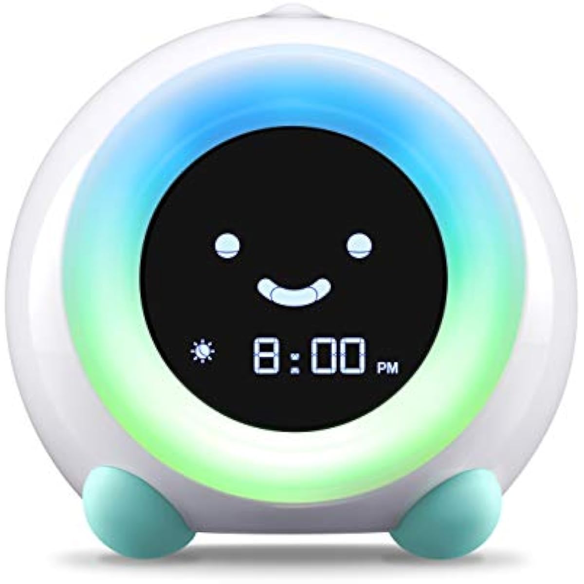 LittleHippo Mella: Kids Alarm Clock, Ready to Rise Children's Sleep Trainer, Night Light, Sound Machine and OK to Wake for Toddlers and Kids - Arctic Blue (Updated 2025)