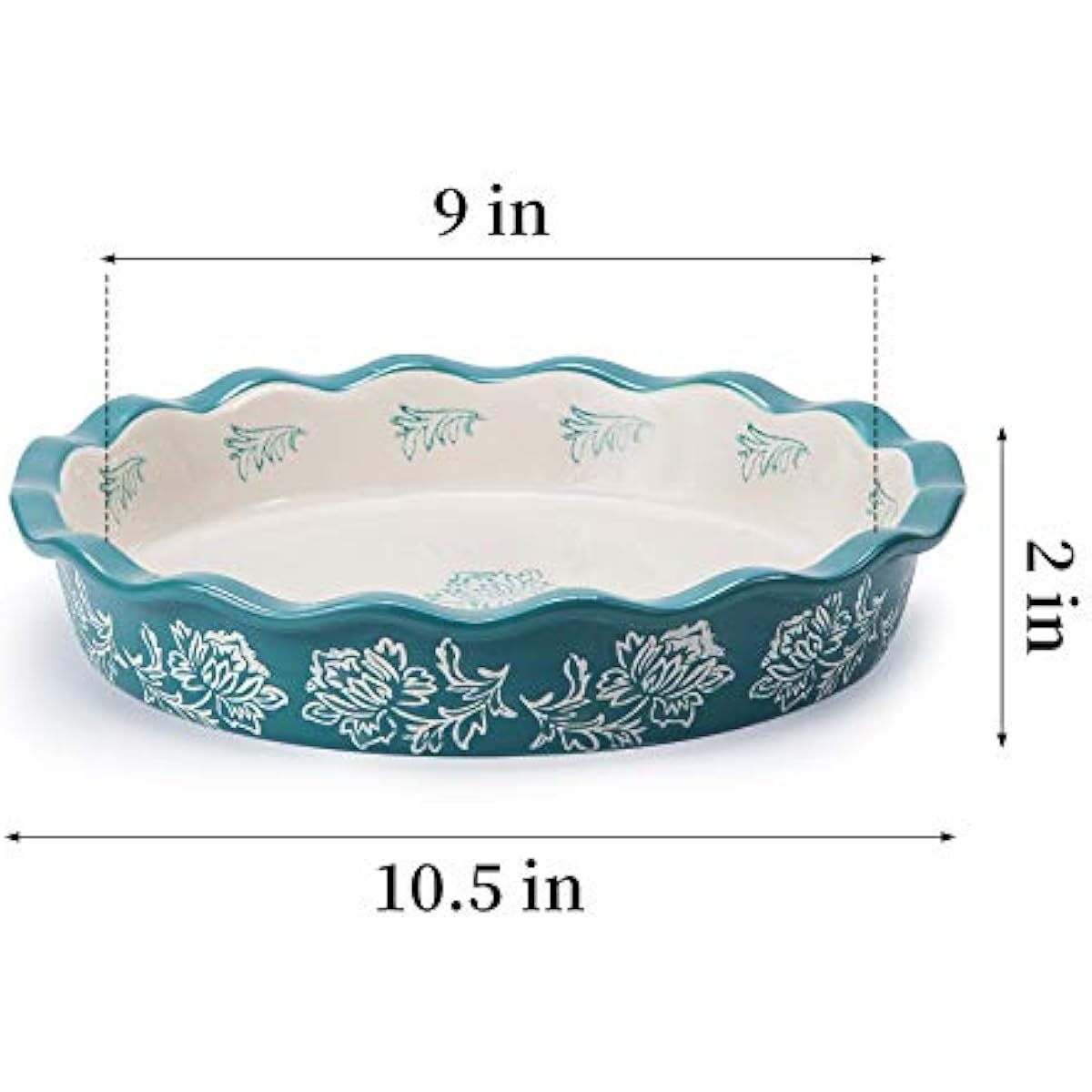 Wisenvoy Pie Pan Ceramic Pie Dish Pie Plate Deep Dish Pie Pan Non-Stick Pie Pans for Baking Pie Pans Pie Dishes