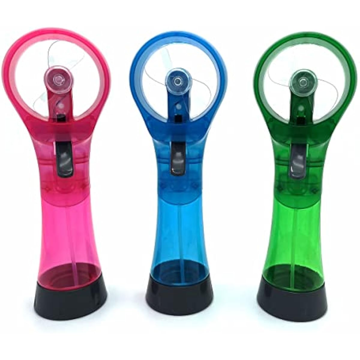BJPEY Water Misting Fans Portable Personal Handheld Spray Fan Cooling Outdoor Cooler, Pack of 3 (Blue/Green/Pink)