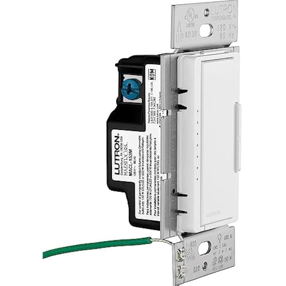Lutron Maestro Dimmer Switch LED+ Digital Dimmer Kit for Dimmable LED, Halogen, and Incandescent Bulbs, 150-Watt, Multi-Location, MACL-153M-RHW-WH, White
