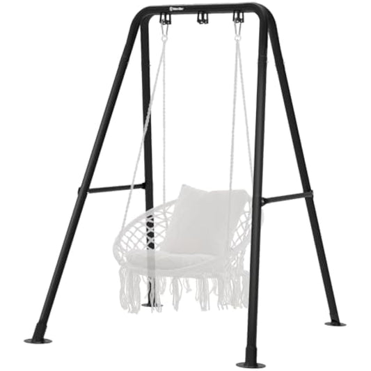 G TALECO GEAR Hammock Chair Stand,Heavy-Duty Steel 300LBS Multi-Use Hammock Stand for Outdoor Indoor, Swing Chair not Include (Black)