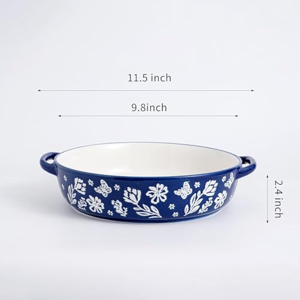 Wisenvoy Pie Pan Ceramic Pie Dish 9.8 Inches Pie Plate Porcelain Deep Dish Pie Pan Non-Stick Pie Pans