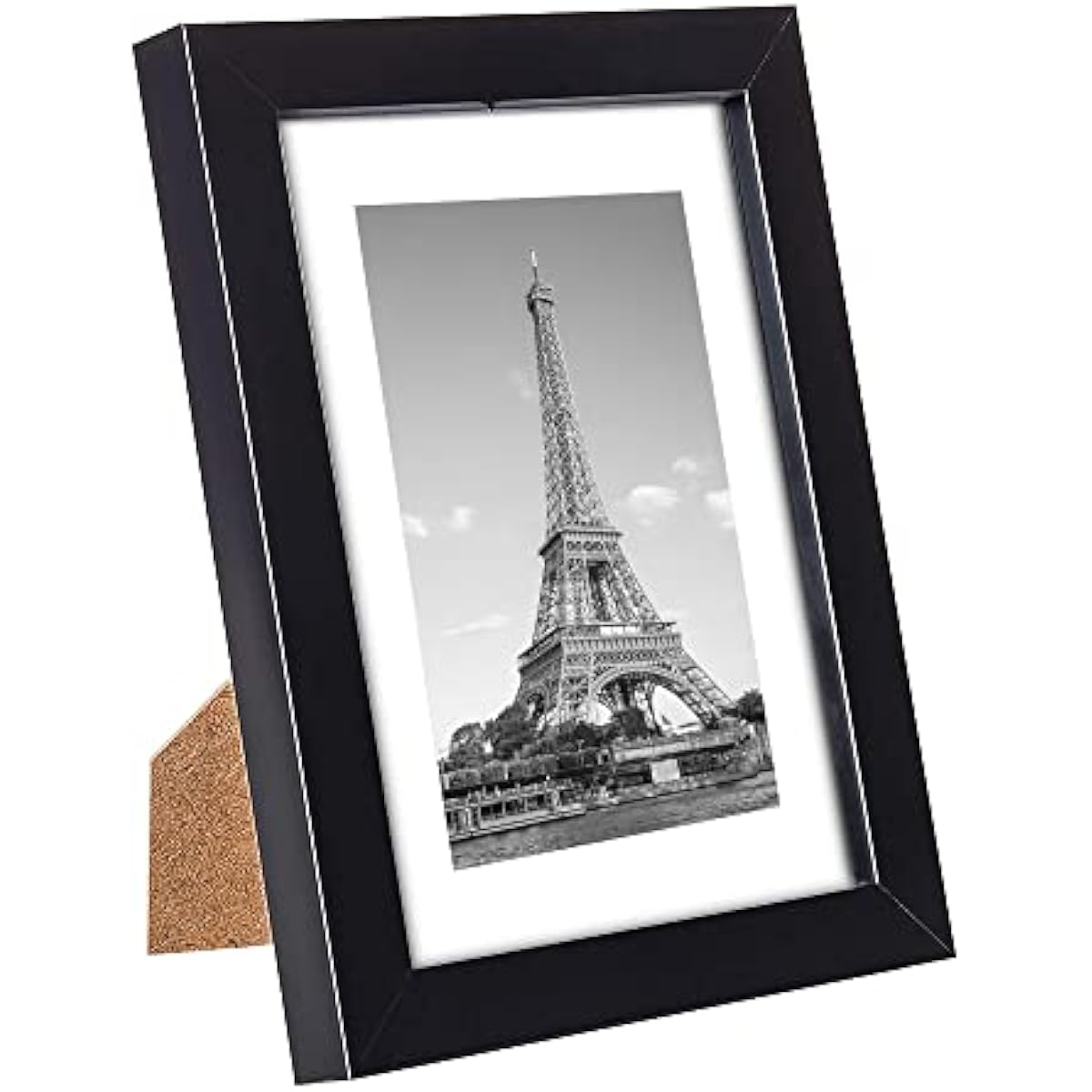 upsimples 5x7 Picture Frame Set of 10, Display Pictures 4x6 with Mat or 5x7 Without, Multi Photo Frames Collage for Wall or Tabletop Display, Black